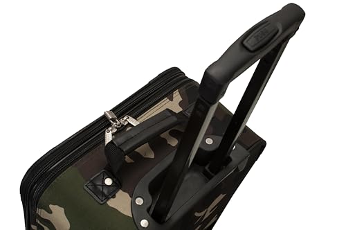 Rockland Fashion Softside Upright Luggage Set,Expandable, Wheel, Telescopic Handle, Camouflage, 2-Piece (14/19)