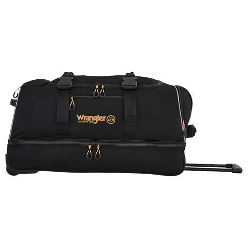 ATG Compass Rolling Travel Duffel Bag, Rich Black, 25-Inch