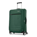 Samsonite Soft-Sided 25-Inch Lightweight Medium Checked Expandable Element Suitcase: Durable, 360° Spinner Wheels, Adjustable Telescopic Handle, 2 Front & 1 Side Pocket- Bistro Green