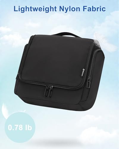 Relavel Hanging Toiletry Bag for Men and Women, Travel Toiletries Bag Water-resistant Large Makeup Cosmetic Organizer Storage, Shaving Dopp Kit Shower Bathroom Hygiene Bags, Carry-on Travel Essentials
