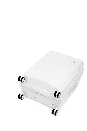 Rockland Prague Hardside Luggage with Spinner Wheels, Ivory, 3-Piece Set (20/24/28)