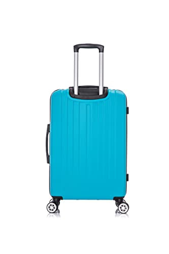 Rockland Malibu Hardside Spinner Wheel Luggage, Turquoise, 19", 24", 28"