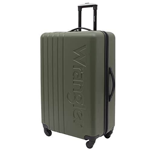 Wrangler Quest Luggage Set, Olive Green, 3 Piece Set (30"/26"/22")