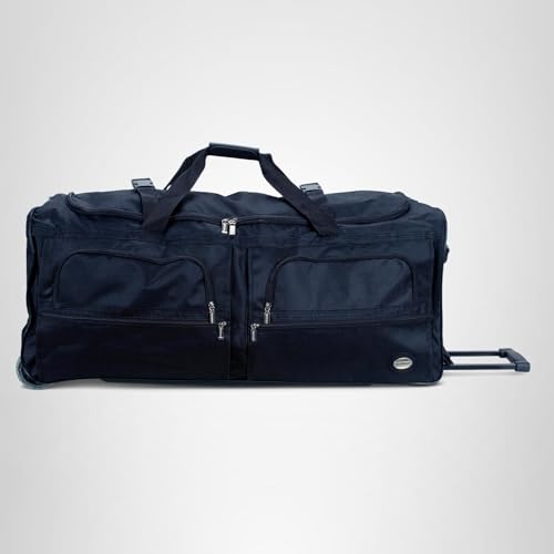 Rockland Rolling Duffel Bag, Black, 36"