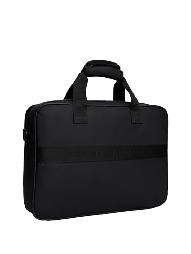 Tommy Hilfiger Mens Repreve Computer Bag, BLACK One Size