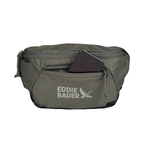 Eddie Bauer Stowaway Packable Waistpack | Sling | Fanny Pack | Travel | Foldable | Lightweight | Outdoor | 1L Ripstop Polyester - Spruce Green