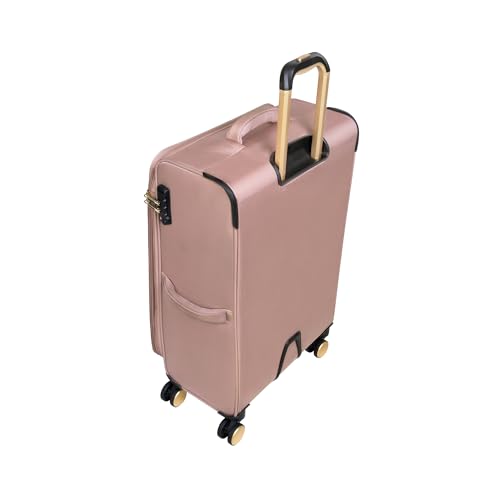 It Luggage Glimmering 32" Softside Checked 8 Wheel Expandable Spinner, Mink Gold