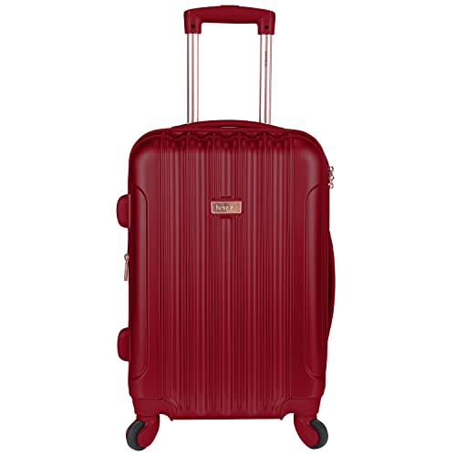 kensie Women's Alma Hardside Spinner Luggage,Expandable, Japanese Carmine Red, 3 Piece Set (20/24/28)