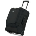 HanTrip Small Rolling Carry On Luggage Suitcases Duffle Bag with Wheels and Handle, 2 Wheeled Soft Sided Heavy Duty Luggage for Travel Carry On Roller Weekender Bag with Wheels for Women Men (Black)