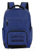 Harley-Davidson Rugged Twill Water-Resistant Polyester Backpack - Blue