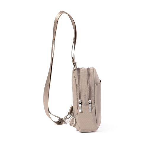 Baggallini Double Zip Mini Sling, Moonrock