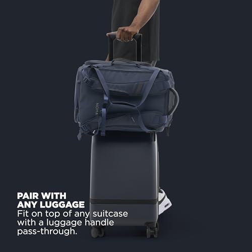 NOMATIC 30L Travel Bag- Convertible Duffel/Backpack, Carry-on Size for Airplane Travel, Everyday Use Laptop Bag, TSA Compliant Navy Backpack