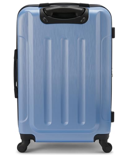 Calvin Klein Women's Hard Side Upright Luggage Spinner Light Weight Suitcase, Forever Blue, Medium
