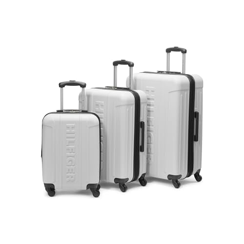 Tommy Hilfiger Unisex Luggage Check In,Silver,Medium