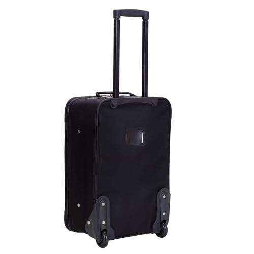 Rockland Fashion Softside Upright Luggage Set, Expandable, Black, 2-Piece (14/19)