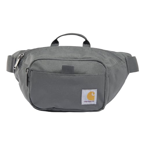 Carhartt Classic Adjustable Sling Bag, Durable, 600-Denier Water Resistant Hip Pack, Essential Wait Pack (Gravel)