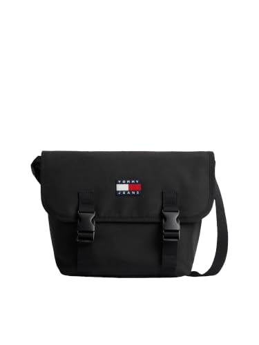 Tommy Jeans Men's Essential Daily Messenger,BLACK One Size