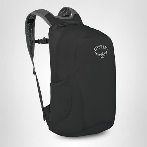 Osprey Ultralight Collapsible Stuff Pack - Lightweight, Packable Travel Backpack — Extra Bag For Travel and Every Day — 18 L Capacity Daypack to Expand Luggage, Black