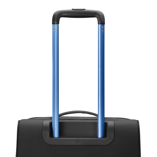 High Sierra Hi-Life 22-Inch Carry-On Wheeled Duffle - Features Smooth Rolling Wheels, WetPak Pockets, Stack-It Strap, Adjustable Handle, Fleece Pocket, Padded Laptop Sleeve, Expandable - Black/Blue