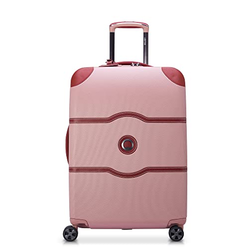 DELSEY PARIS Chatelet Air 2.0 - Hardside Luggage Checked medium 24 Inch - TSA Lock - 360° Spinner Wheels - Polycarbonate Travel Suitcase, Pink