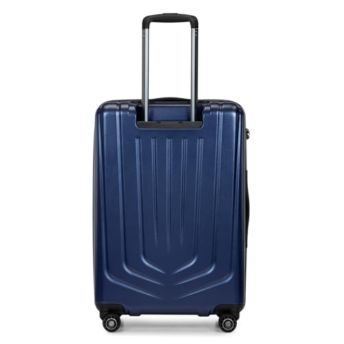 Traveler's Choice Lethbridge Hardside Expandable Spinner Luggage with TSA Lock, Navy, 26" Medium