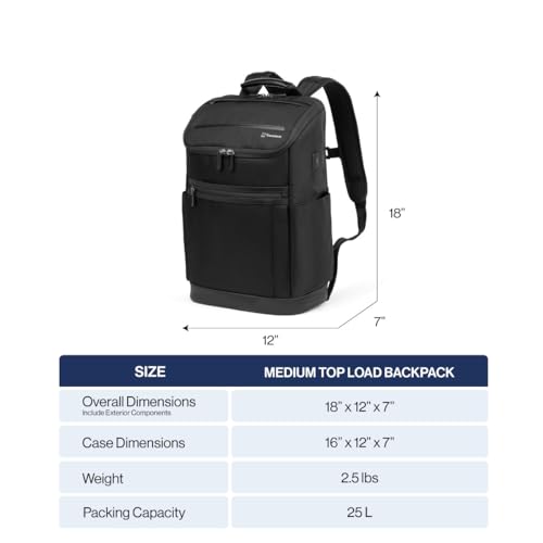 Travelpro Crew Executive Choice 3 Medium Top Load Backpack fits up to 15.6 Laptops and Tablets, USB A and C Ports, Men and Women, Titanium Grey