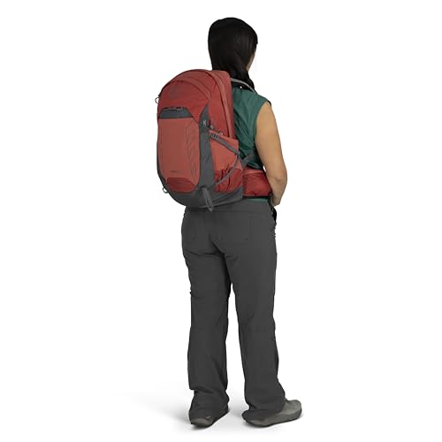 Osprey Tempest 22L Women's Lightweight Hiking Backpack - Small Daypack for Travel & Camping, Deep Fig/Hotspot Pink