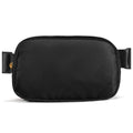 Cwualo Belt Bag Zipper Fanny Pack Crossbody Bags for Women,Fashion Waist Packs, Water Repellent Two Way wear with Adjustable Strap Gifts for Teenage Girls Women Men(Black)