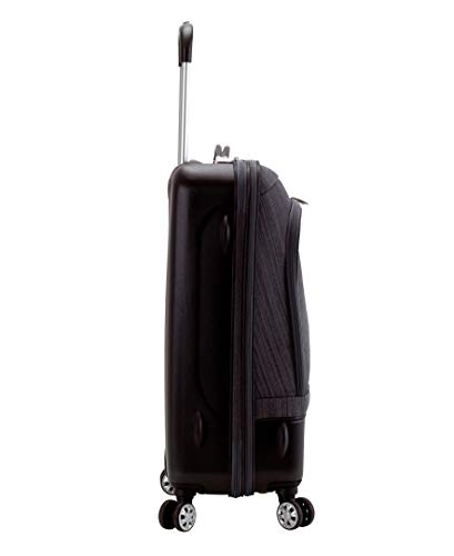 Rockland Milan Hybrid Spinner Wheel 3 Piece Luggage Set (20"/24"/28"), Brown