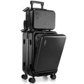 TRAVELARIM 20 Inch Carry On Luggage 22x14x9 Airline Approved, Carry On Suitcase with Wheels, Hard-shell Carry-on Luggage, Durable Luggage Carry-On, Jet Black Small Suitcase with Cosmetic Case