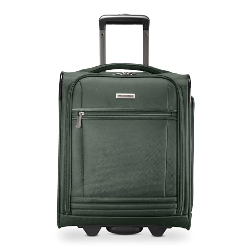Ricardo Avalon 28L Under the Seat Carry On Luggage Sustainable Travel Bag, Compact Suitcase with Wheels, Travel Essentials for Short Trips, Fits Under Seat, 16-inch (Juniper Green, Small)