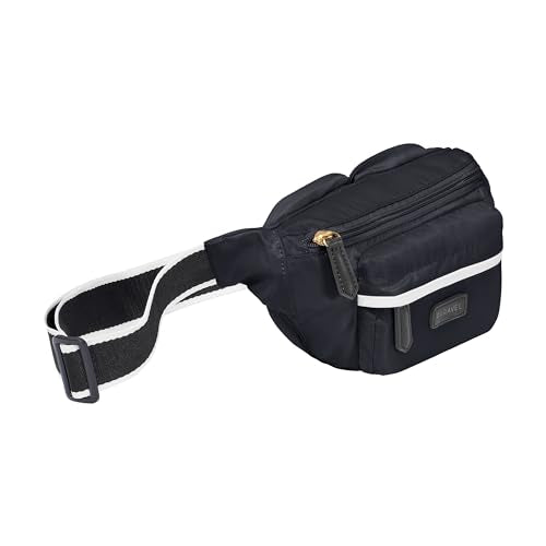 Paravel Fold-Up Belt Bag | Made with Sustainable Recycled Polyester | Belt Bag with Adjustable Straps | Derby Black