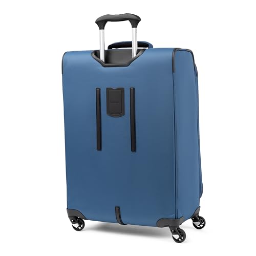 Travelpro Maxlite 5 Softside Expandable Luggage with 4 Spinner Wheels, Lightweight Suitcase, Men and Women, Ensign Blue, Checked-Medium 25-Inch