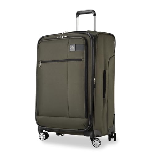 Skyway Sigma 7.0 Softside Expandable Spinner Suitcase with Wheels (Pine, Checked-Medium 24-Inch)