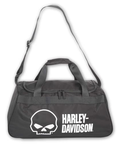Harley-Davidson Willie G Skull Logo Duffel Bag w/Side Shoe Pocket - Black