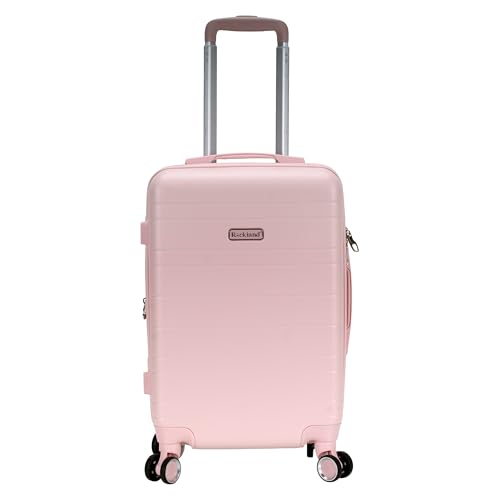 Rockland Palm Beach Hardside 20" ABS Carry On, Pink