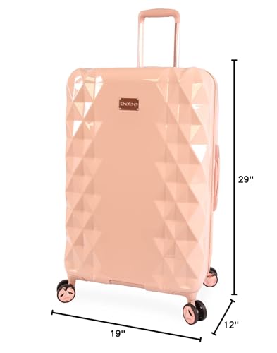 BEBE Women's Luggage Hardside Spinner, Rose Gold, Check-in 29''