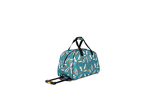 Lucas Designer Carry On Luggage Collection - Lightweight Pattern 22 Inch Duffel Bag- Weekender Overnight Business Travel Suitcase with 2- Rolling Wheels (SEA FORM) (SPIRIT)