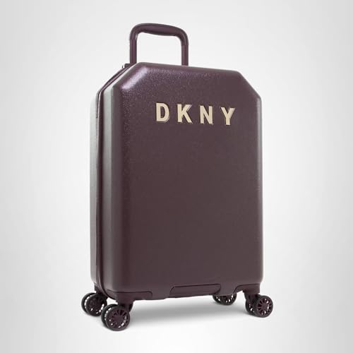DKNY Unisex-Adult Metal Logo, Burgundy, 21" Carry On
