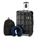 Joyway Luggage Sets,Lightweight Hard Shell Suitcase Set with Spinner Wheels,Hardside Luggage 3-Piece Set with TSA Lock (Black, 28 INCH)