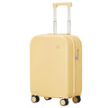 mixi Carry on Luggage, 20'' Suitcase Spinner Wheels Luggage Hardshell Lightweight Rolling Suitcases PC with Cover & TSA Lock for Business Travel, Lark Yellow