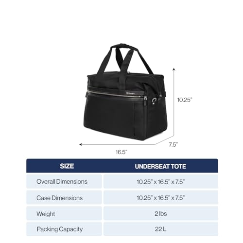 Travelpro Platinum Elite Carry on Soft Travel Underseat Tote Bag, Weekender, Overnight, Men and Women, Vintage Grey, 16.5 Inch