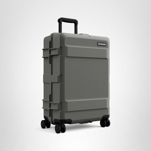 Pelican ATX Luggage Hard Case Luggage with Wheels - Waterproof Hardshell - Medium Size (25 Inch) Check-In Suitcase (Charcoal)