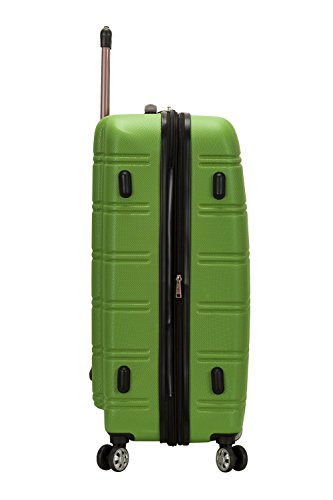 Rockland Melbourne Hardside Expandable Spinner Wheel Luggage, Checked Large 28", Green