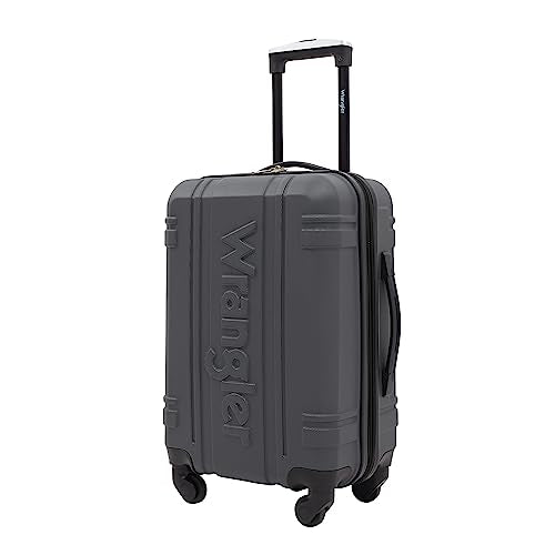 Wrangler Astral Hardside Luggage, Dark Shadow, 22-Inch Carry-On