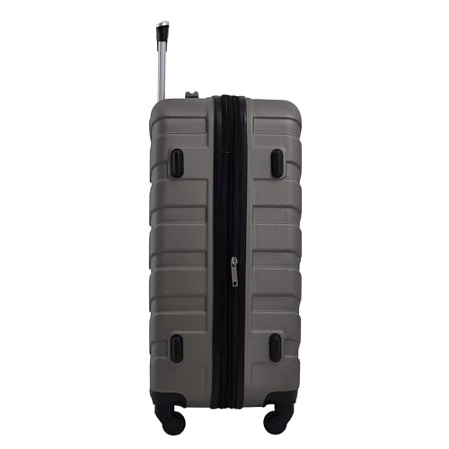 Wrangler 4 Piece Miami Luggage and Packing Cubes Set, Desert Taupe