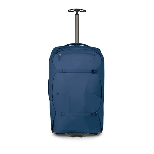 Osprey Farpoint Fairview 65L Wheeled Travel Pack - Rolling Backpack Travel Bag - Luggage with Wheels, Antique Blue