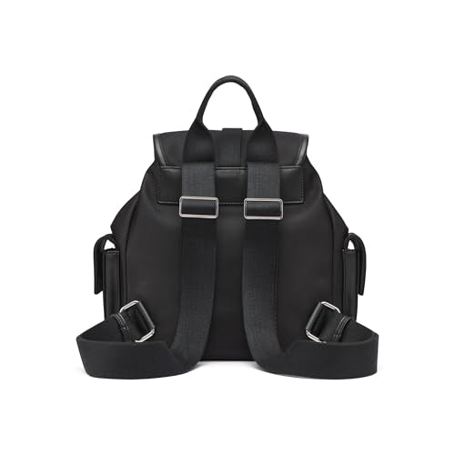 Calvin Klein Elora Organizational Backpack, Black/Silver, One Size