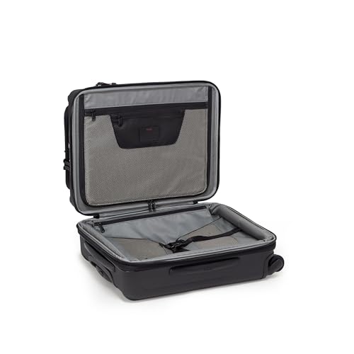 TUMI - Alpha Hybrid Continental Expandable 4 Wheeled Carry-On - Zip Expansion Suitcase for Extended Trips & Weekend Getaways - Black
