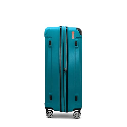 Gabbiano Bravo Expandable Hardside Suitcases with Spinner Wheels, Rolling Travel Bag Bundle, Lightweight ABS Hardshell, 3-Piece Hardside Luggage Set (Green, Large 31")